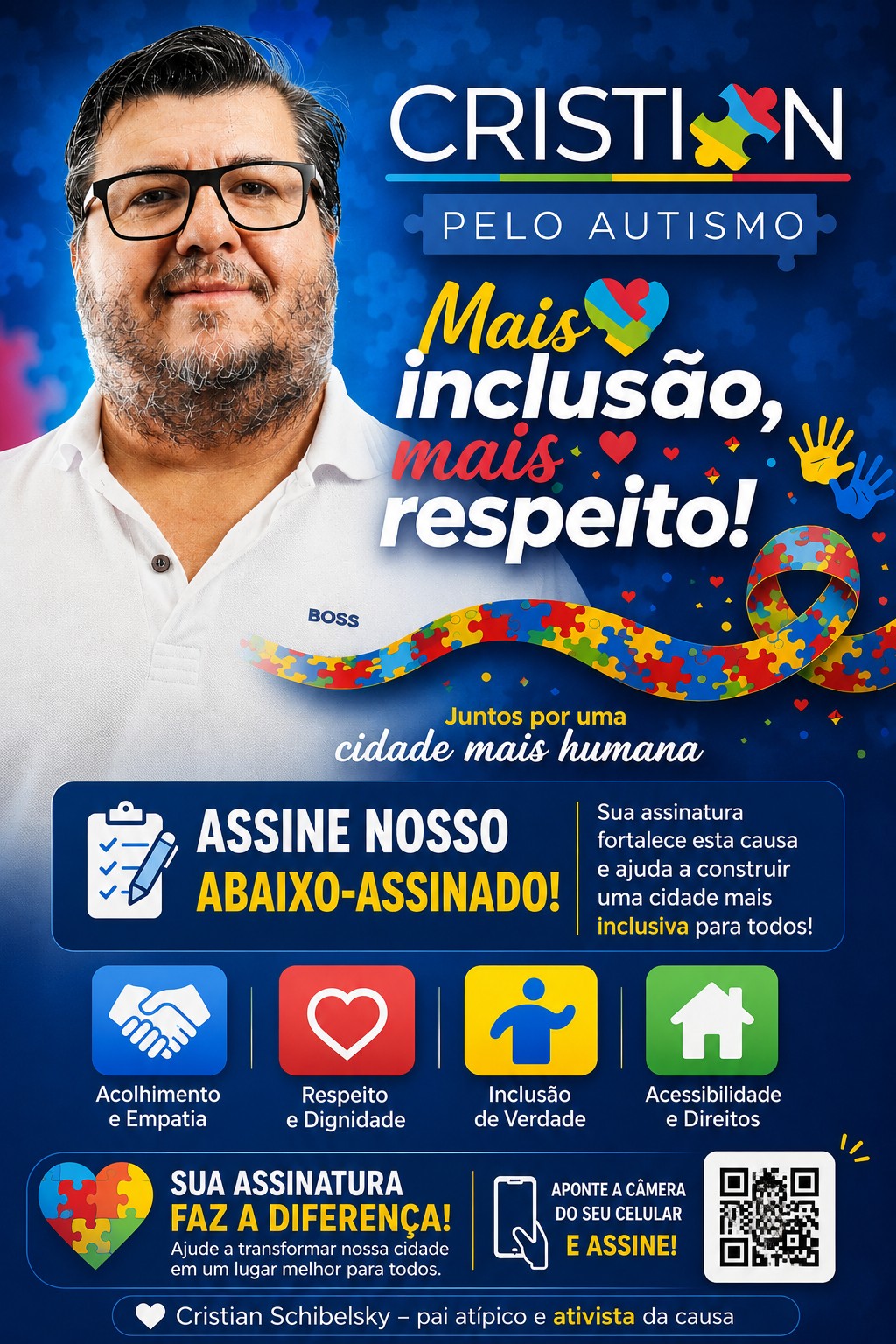 Arte da campanha Cristian Autismo
